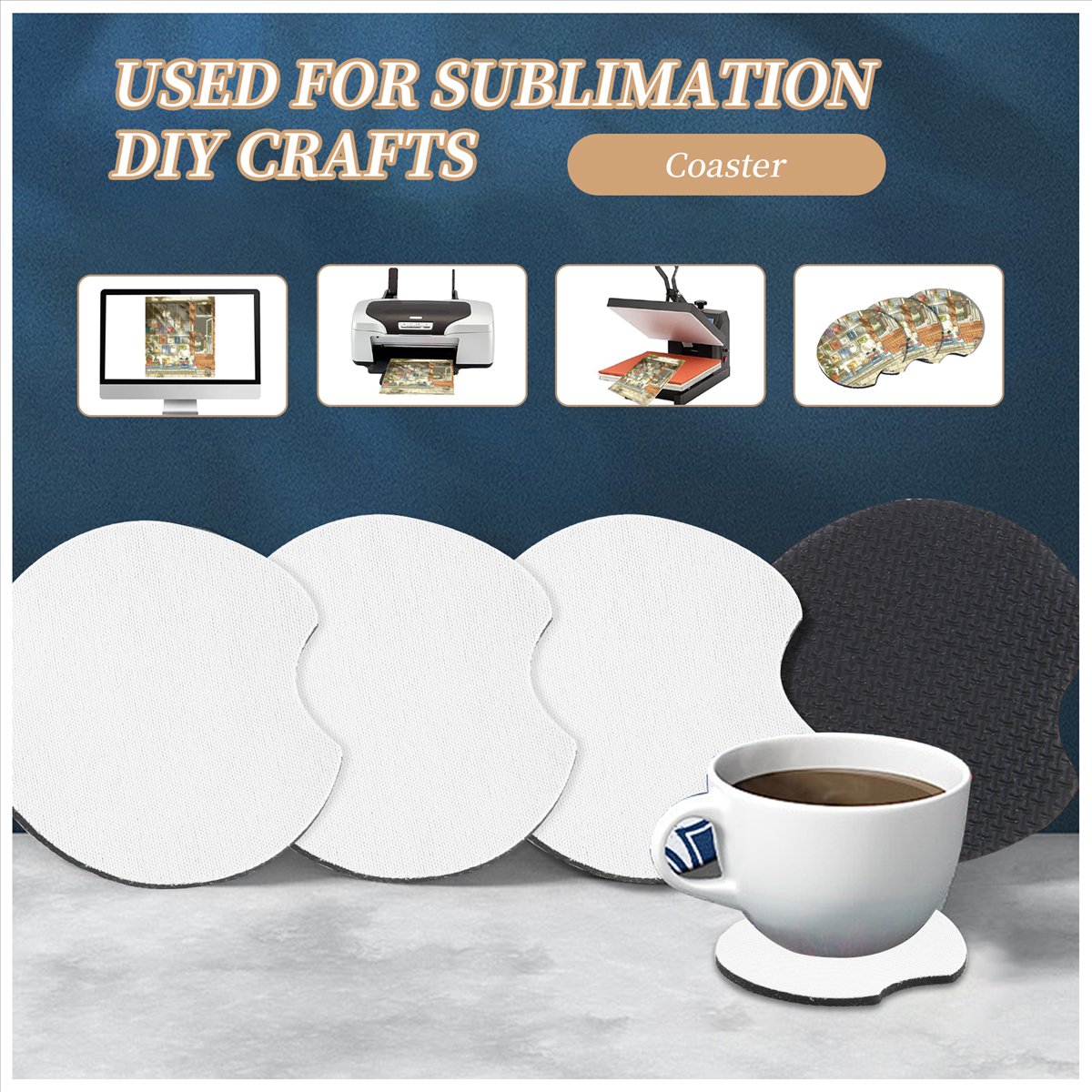 AA83 100 Pcs of Sublimation Bl – Coaster Sublimation Blank Bewertung und Preis